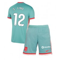 Camiseta Atletico Madrid Samuel Lino #12 Visitante Equipación para niños 2024-25 manga corta (+ pantalones cortos)